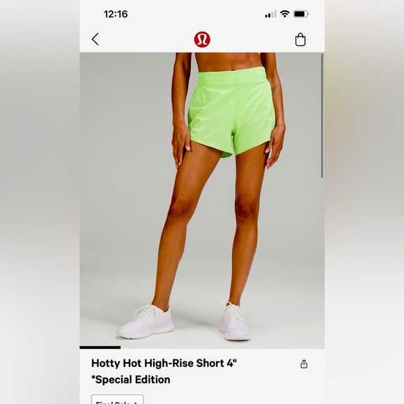 Lululemon Hotty Hot High Rise 4” Limited Edition - Picture 1 of 2